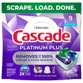Cascade Platinum Plus Fresh Scent Dishwasher ActionPacs - 9 ct