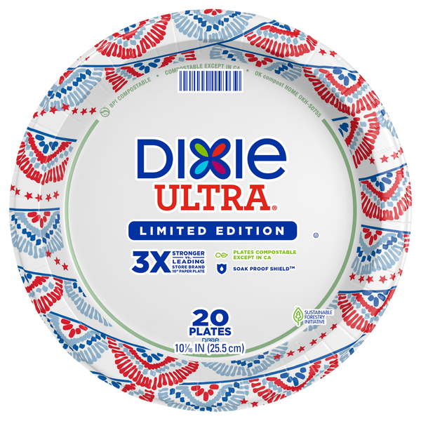 Dixie Ultra Flex-Proof Paper Plates 10 1/16 Inch