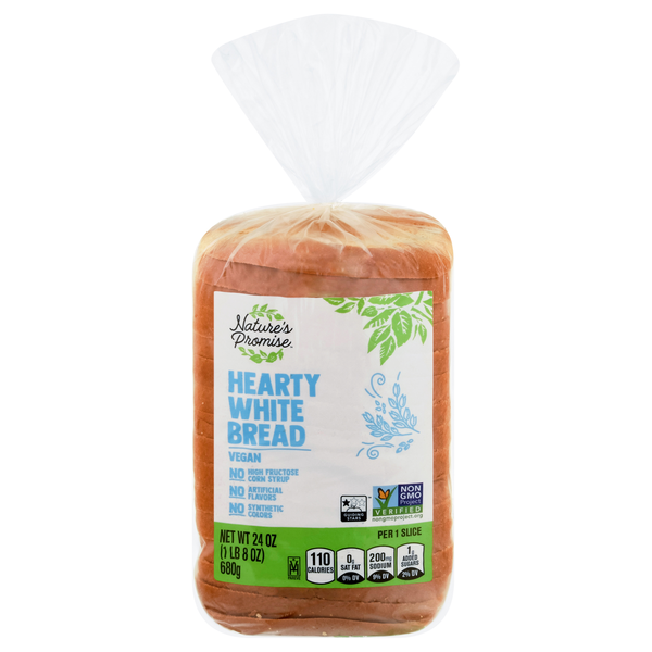 Nature's Promise Vegan Hearty White Bread Sliced