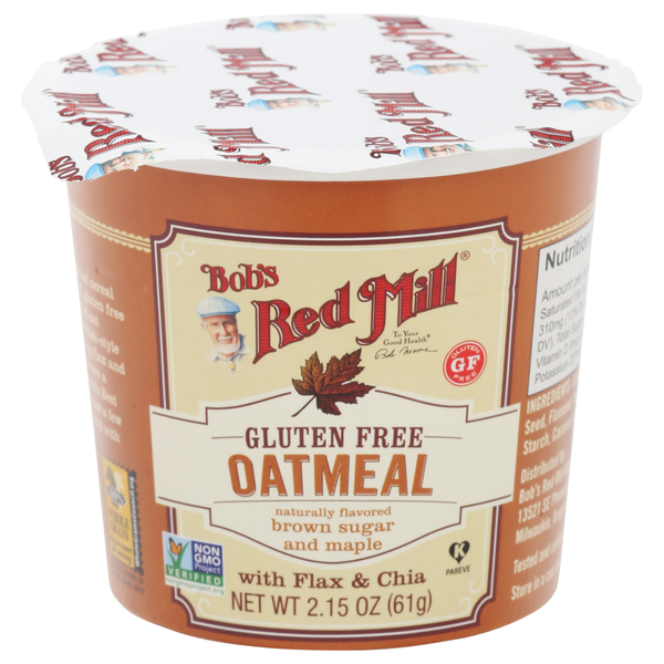 Bob's Red Mill Gluten Free Brown Sugar & Maple Oatmeal with Flax & Chia