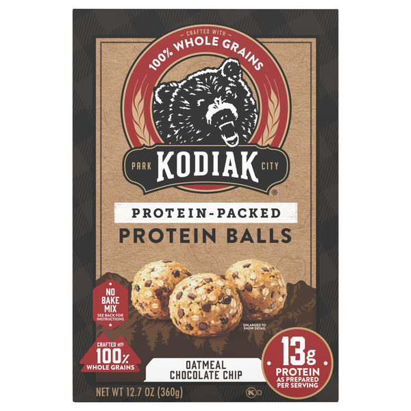 Kodiak Protein Balls Oatmeal Chocolate Chip No-Bake Bite Mix