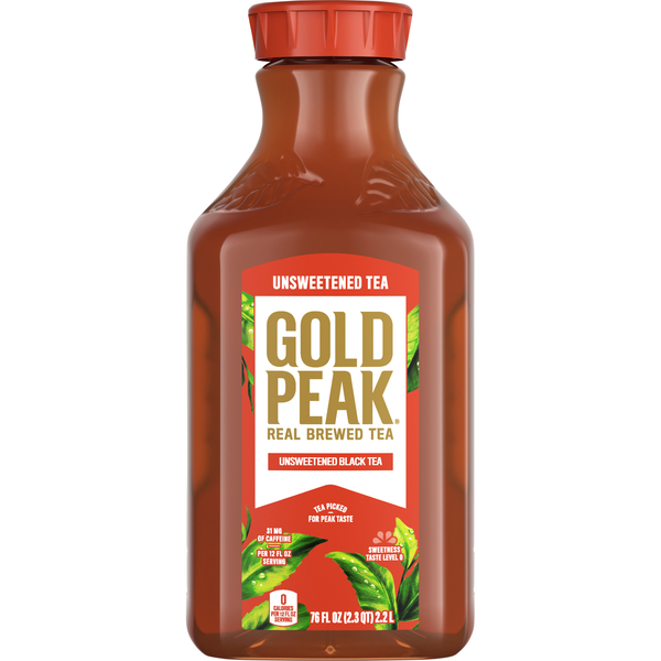 Gold Peak Real Brewed Unsweetened Black Tea Refrigerated