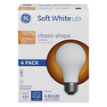GE LED Classic Shape Light Bulbs Soft White Non-Dimmable 40w Replacement
