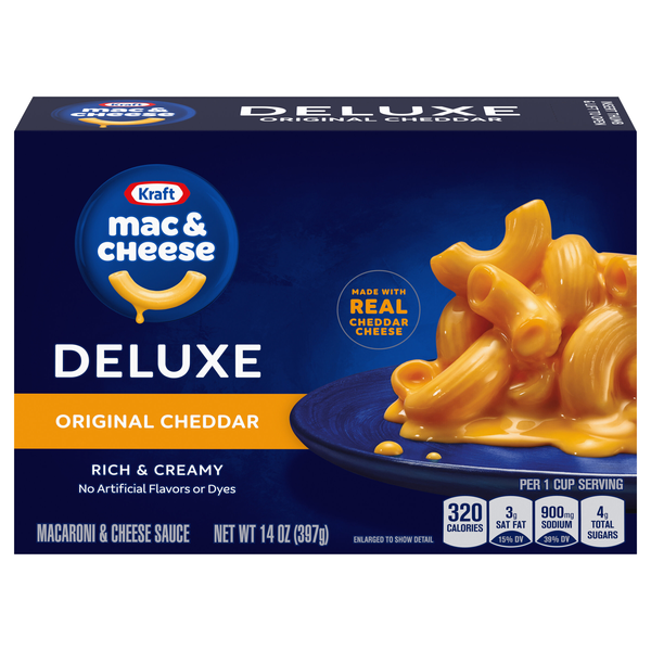 Kraft Deluxe Original Cheddar Mac & Cheese Dinner