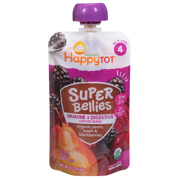 Happy Tot Organics Stage 4 Super Bellies Pears Beets & Blackberries