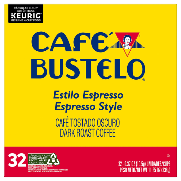 Cafe Bustelo Espresso Style Dark Roast Coffee K-Cup Pods