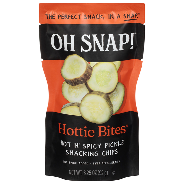 OH SNAP! Hottie Bites Hot n' Spicy Pickle Snacking Cuts Pouch Refrigerated