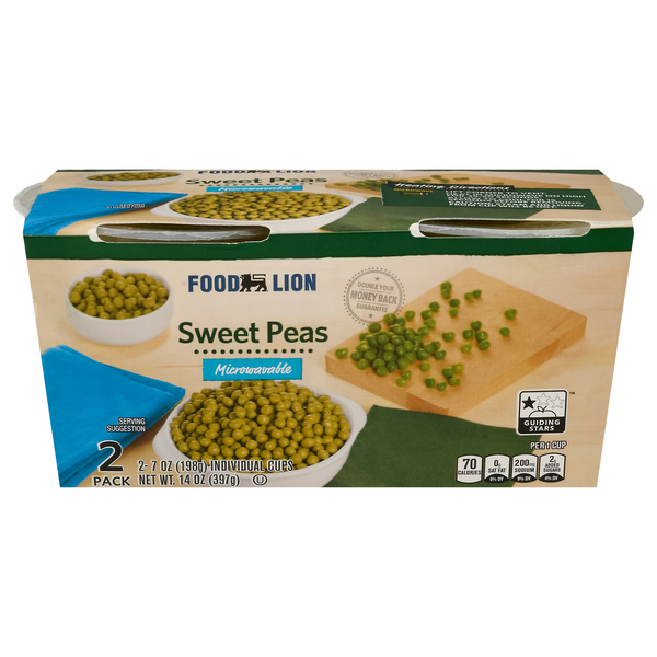 Food Lion Sweet Peas Microwavable Cups - 2 ct