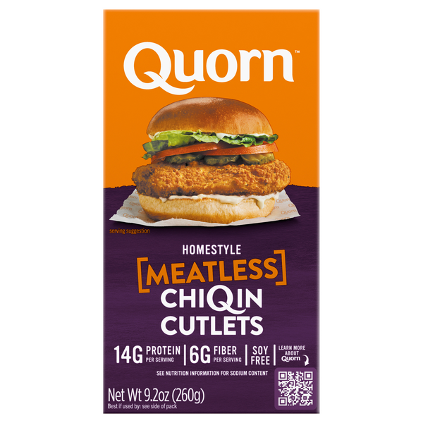 Quorn Homestyle Meatless ChiQin Cutlets Frozen