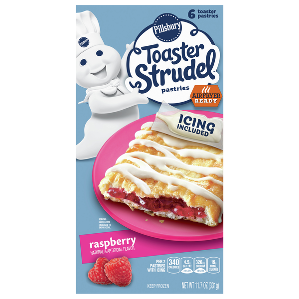 Pillsbury Raspberry Toaster Strudel Pastries - 6 ct