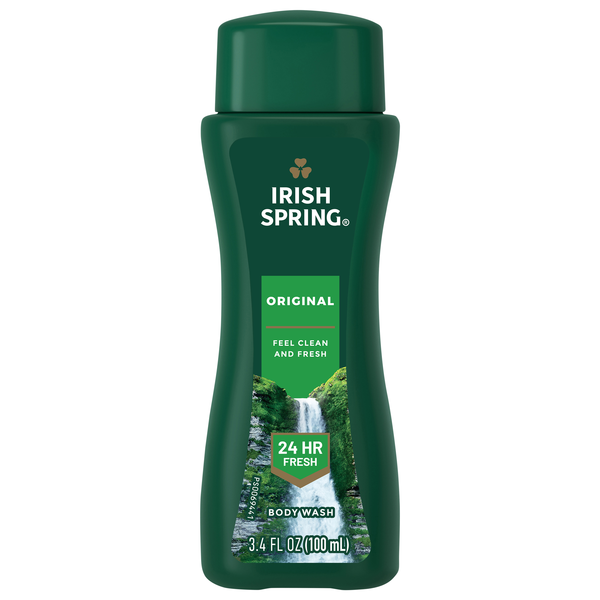Irish Spring Men Original Clean Moisturizing Face & Body Wash Travel Size