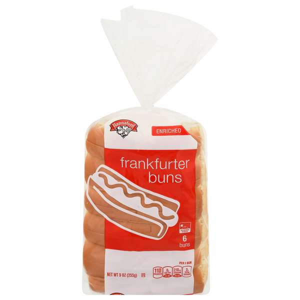 Hannaford Frankfurter Buns - 6 ct