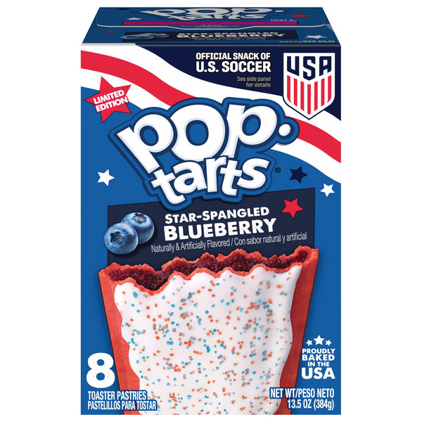 Pop-Tarts Star-Spangled Blueberry Frosted Toaster Pastries - 8 ct