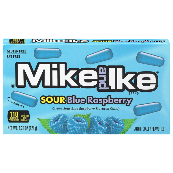 Mike & Ike Sour Blue Raspberry Candy Theater Box