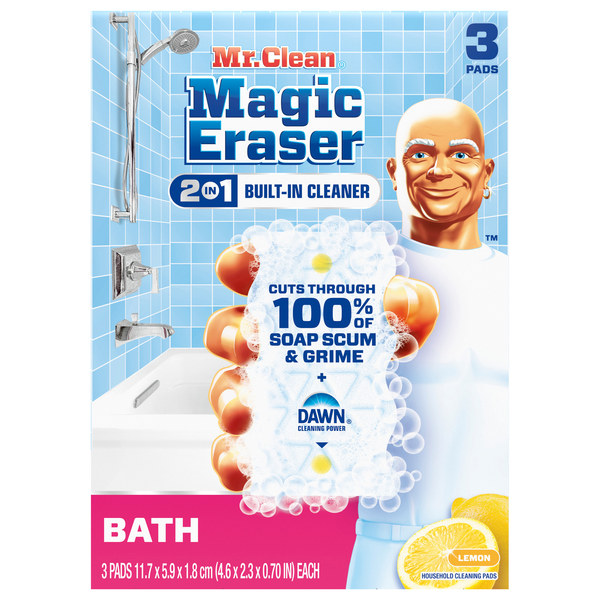 Mr. Clean Magic Eraser Lemon Scent Bath Cleaning Pads