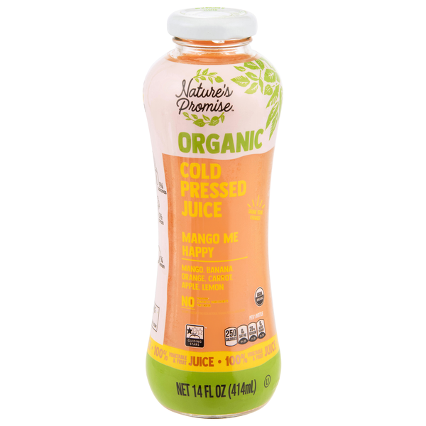Nature's Promise Organic Cold Pressed Mango Me Happy Juice Refrigerated
