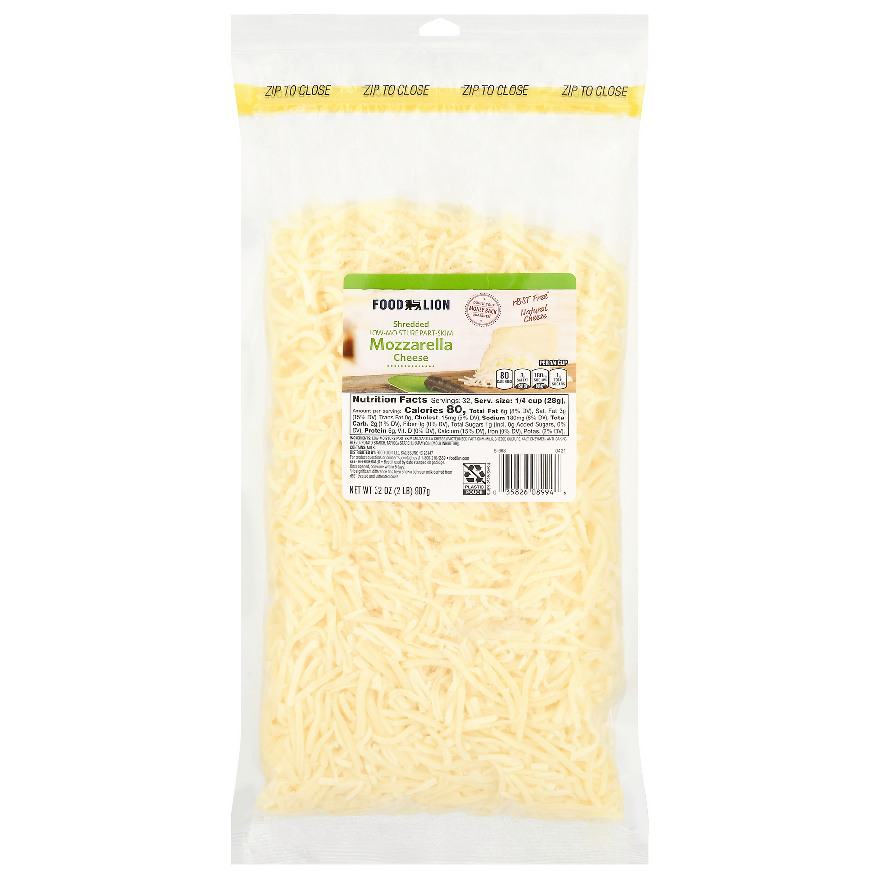 Food Lion Food Lion Mozzarella Cheese Shredded Natural