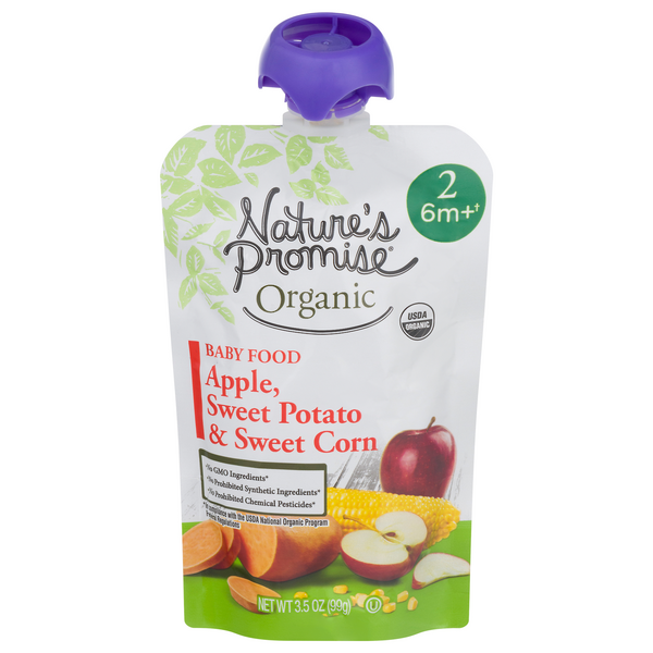 Nature's Promise Organic 2 Baby Food Apple Sweet Potato & Corn