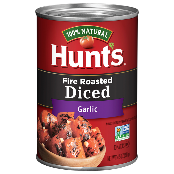 Hunt's 100% Natural Fire Roasted Diced Tomatoes with Garlic