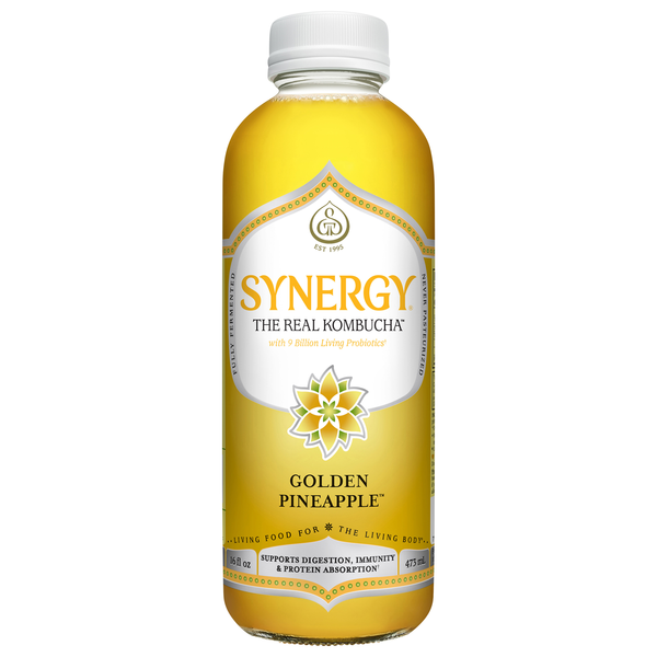 GT's Synergy Organic Golden Pineapple Raw Kombucha