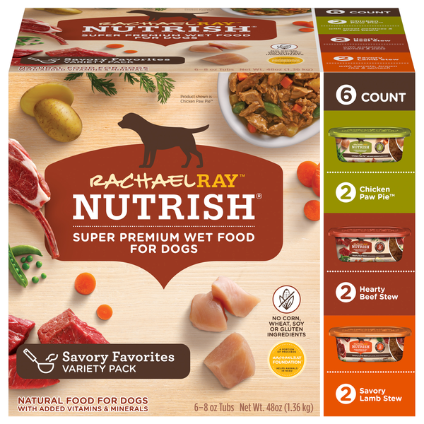 Rachael Ray Nutrish Natural Variety Pack Wet Dog Food - 6 ct