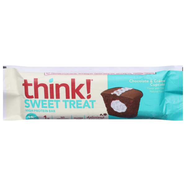Save on think! Sweet Treat High Protein Bar Chocolate & Creme Cupcake