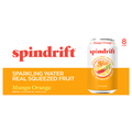 Spindrift Unsweetened Mango Orange Sparkling Water - 8 pk