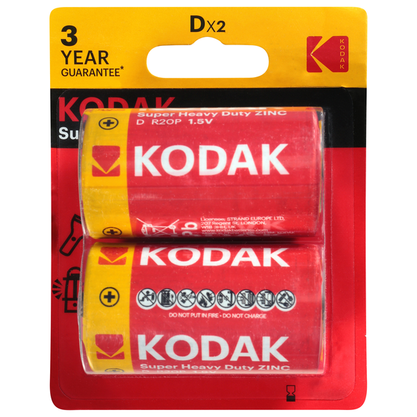 Kodak Super Heavy Duty Zinc Batteries D