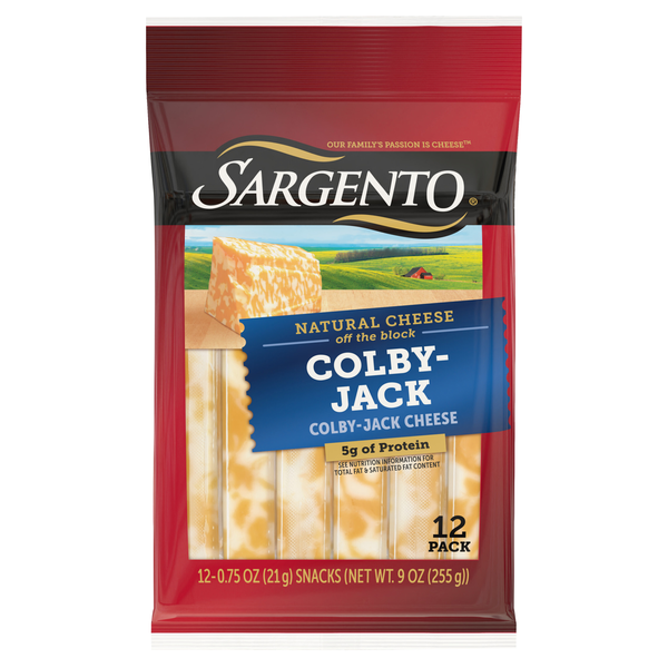 Sargento Natural Colby Jack Cheese Sticks - 12 ct