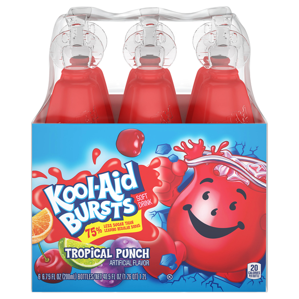 Kool-Aid Bursts Tropical Punch Soft Drink - 6 pk