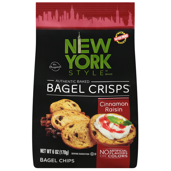 New York Style Cinnamon Raisin Bagel Crisps