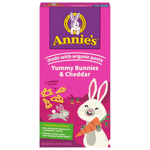 Annie's Yummy Bunnies & Cheddar Pasta & Cheese
