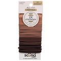 Scunci No Damage Tight Hold Hair Elastics Brown
