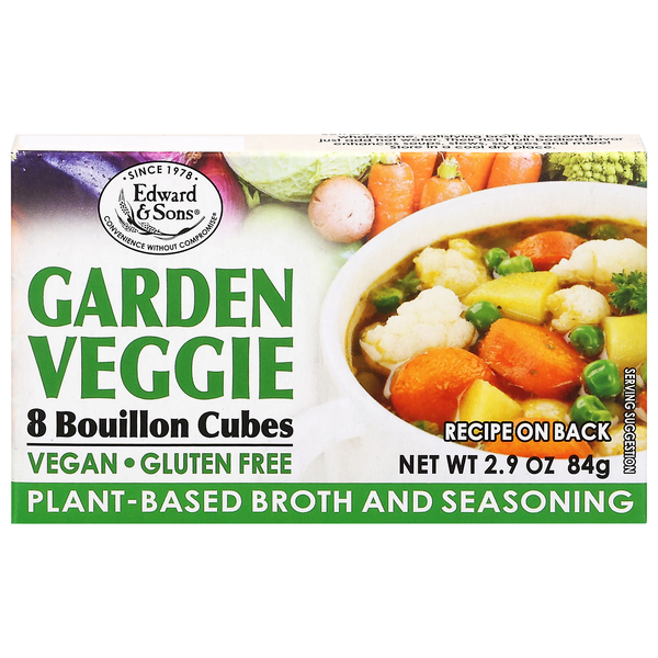 Edward & Sons Gluten Free Garden Veggie Bouillon Cubes - 8 ct