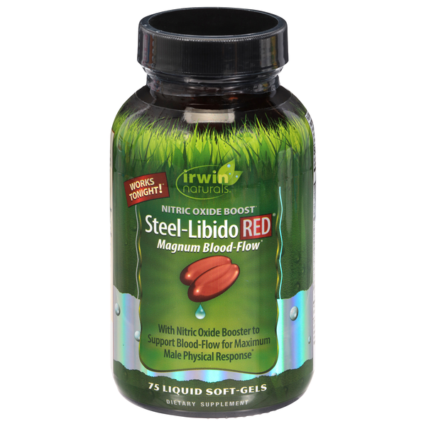 Irwin Naturals Steel-Libido Red Nitric Oxide Boost Liquid Softgels
