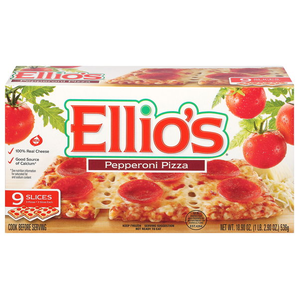 Ellio's Pepperoni Pizza Frozen - 9 slices