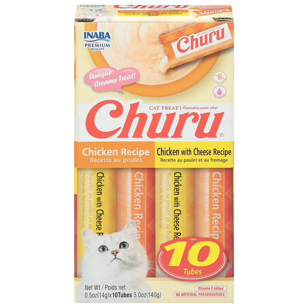 Inaba Churu Chicken/Chicken with Cheese Cat Treat - 10 ct