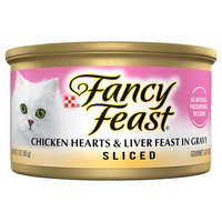 Fancy Feast Sliced Chicken Hearts & Liver Feast in Gravy Wet Cat Food