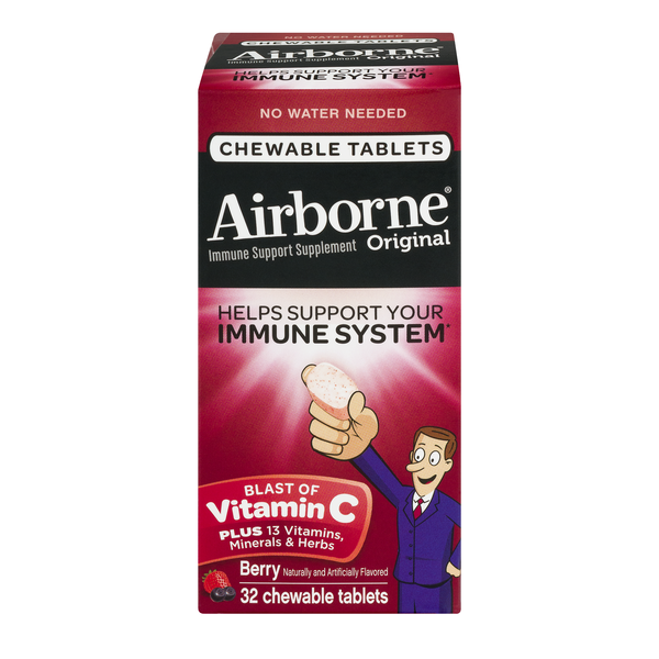 Airborne Dietary Supplement Blast of Vitamin C Berry Chewable Tablets