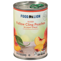 Food Lion Light Syrup Sliced Yellow Cling Peaches
