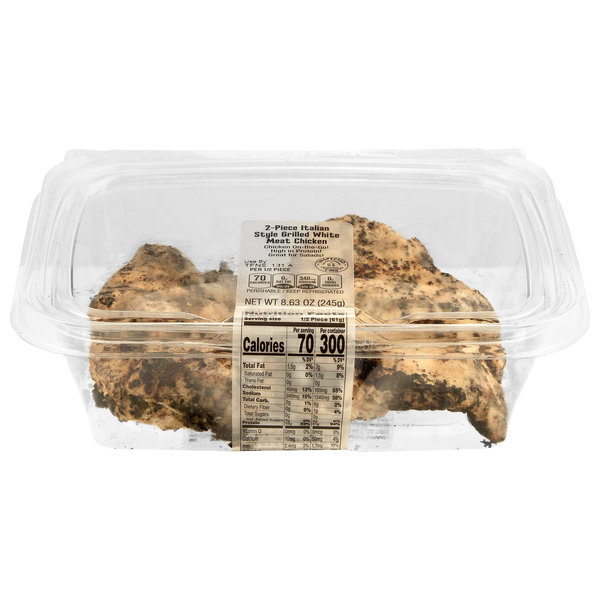Hannaford Deli Italian Style Grilled White Meat Chicken - 2 ct
