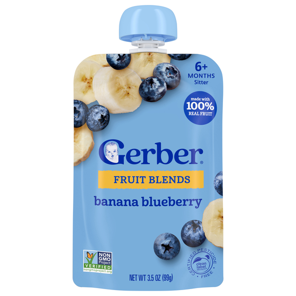 Gerber Sitter 2nd Baby Food Banana Blueberry Puree