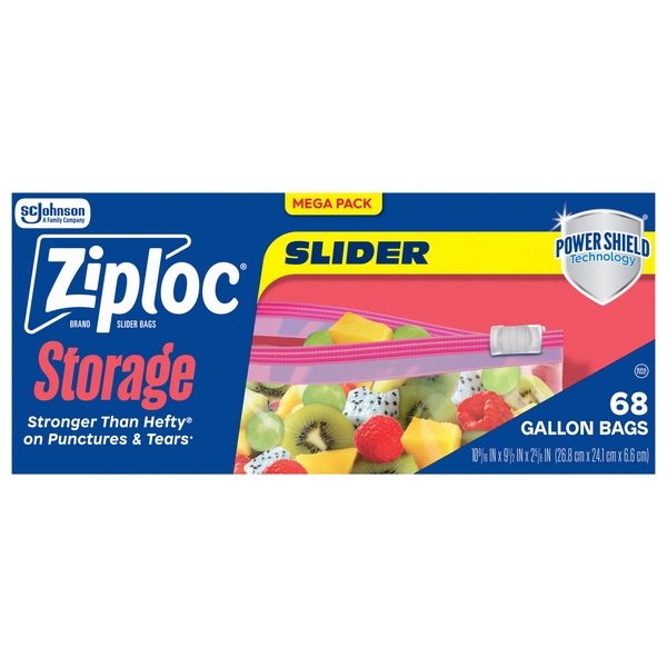 Ziploc Slider Gallon Storage Bags