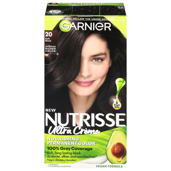 Garnier Nutrisse Nourishing Color Creme Soft Black 20