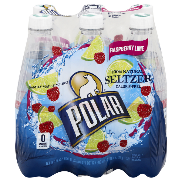 Polar Raspberry Lime Seltzer Water - 6 pk