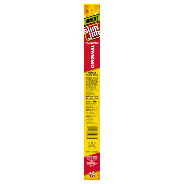 Slim Jim Original Protein Smoked Meat Stick Monster Size
