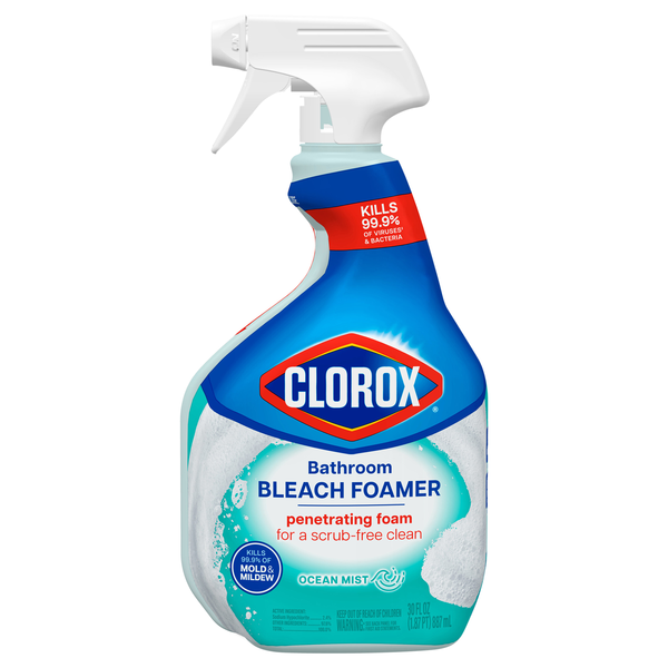 Clorox Ocean Mist Bathroom Bleach Foamer Trigger Spray