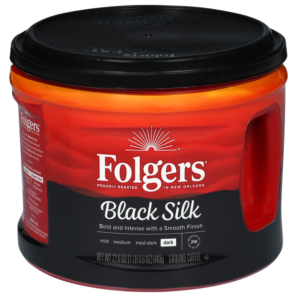 Folgers Black Silk Dark Roast Ground Coffee