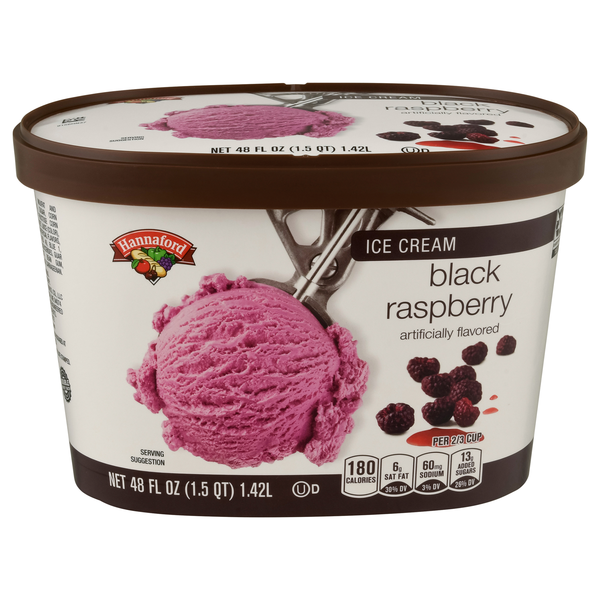 Hannaford Black Raspberry Ice Cream