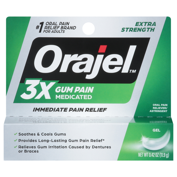 Orajel Extra Strength Medicated Oral Pain Reliever Gel